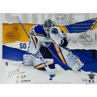 JORDAN BINNINGTON St. Louis Blues Autographed and Inscribed "1st SCP SO 5/19/19" 11x14 Photo FANATICS LE 50
