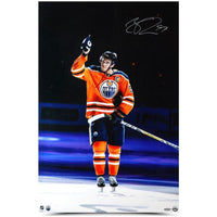 CONNOR McDAVID Autographed Edmonton Oilers "Opening Night Hat Trick" 20" x 30" Photograph UDA
