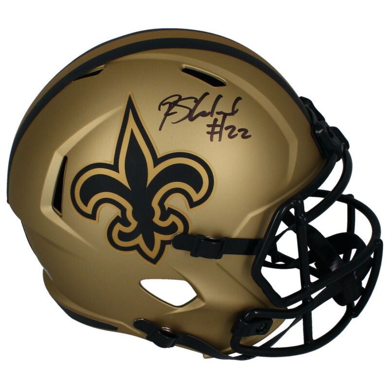 Ikram Rashed Hel Rashid Shaheed Autographed New Orleans Saints RAVE Full Size Speed Hel ...