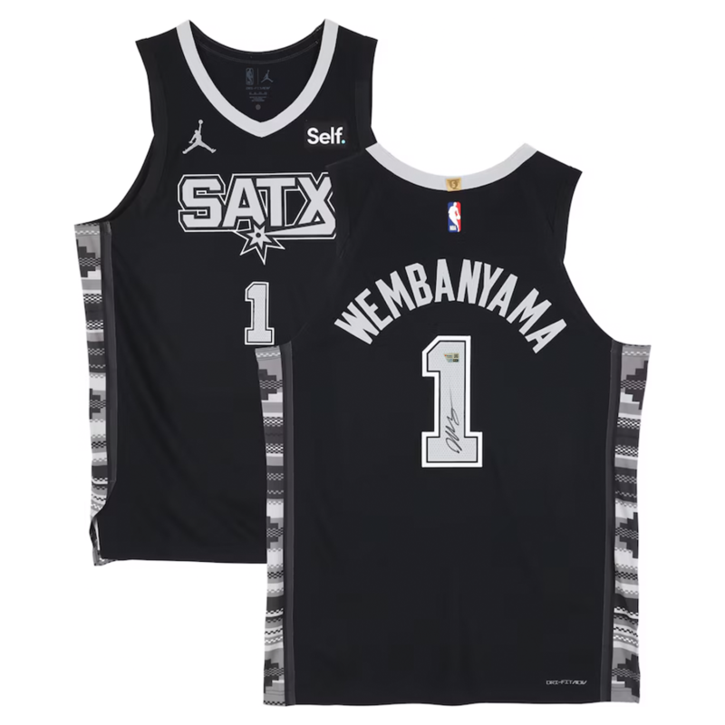 Victor Wembanyama Autographed San Antonio Spurs Authentic Black Nike Jersey Fanatics