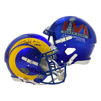 Matthew Stafrord Autographed "SB LVI Champs" Rams Authentic Helmet Fanatics