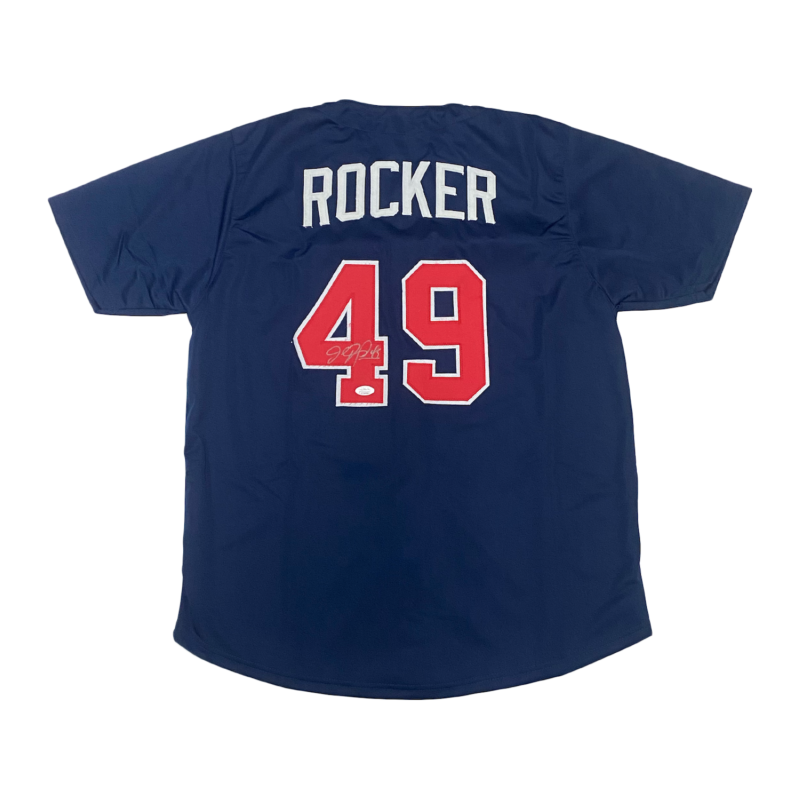John Rocker of the Atlanta Braves Autographed Custom Blue Jersey JSA