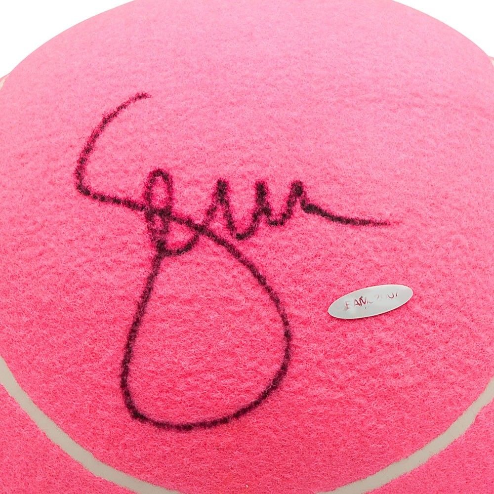 SERENA WILLIAMS Autographed Jumbo Pink Wilson Tennis Ball UDA