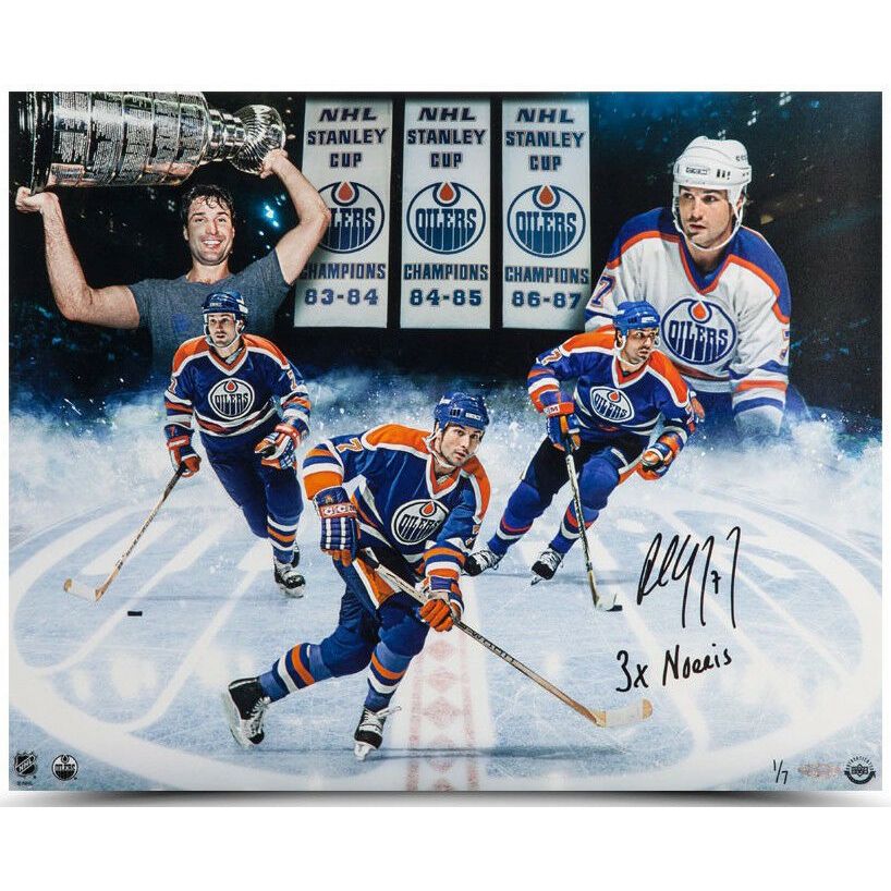 PAUL COFFEY Autographed Edmonton Oilers "3x Norris" 16 x 20 Photograph UDA LE 1/7