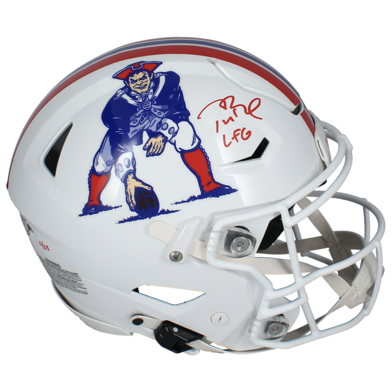 Tom Brady Autographed LFG Patriots Throwback SpeedFlex Helmet Fanatics LE 12/25