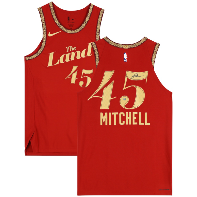 Donovan Mitchell Autographed Cleveland Cavaliers Nike Wine City Edition Jersey Fanatics