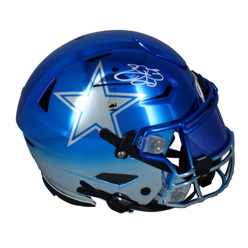 Emmitt Smith Autographed Cowboys Chrome Authentic SpeedFlex Helmet Beckett