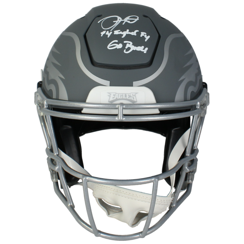 Jalen Hurts Autographed Philadelphia Eagles "Fly Eagles Fly" Slate SpeedFlex Helmet Fanatics LE 25