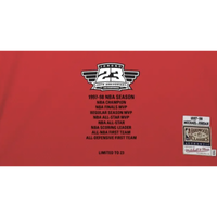 Michael Jordan Autographed 25th Anniversary 1998 Championship Embroidered 1997-98 Chicago Bulls NBA Finals Patch Red Authentic Mitchell & Ness Jersey LE 23 Upper Deck