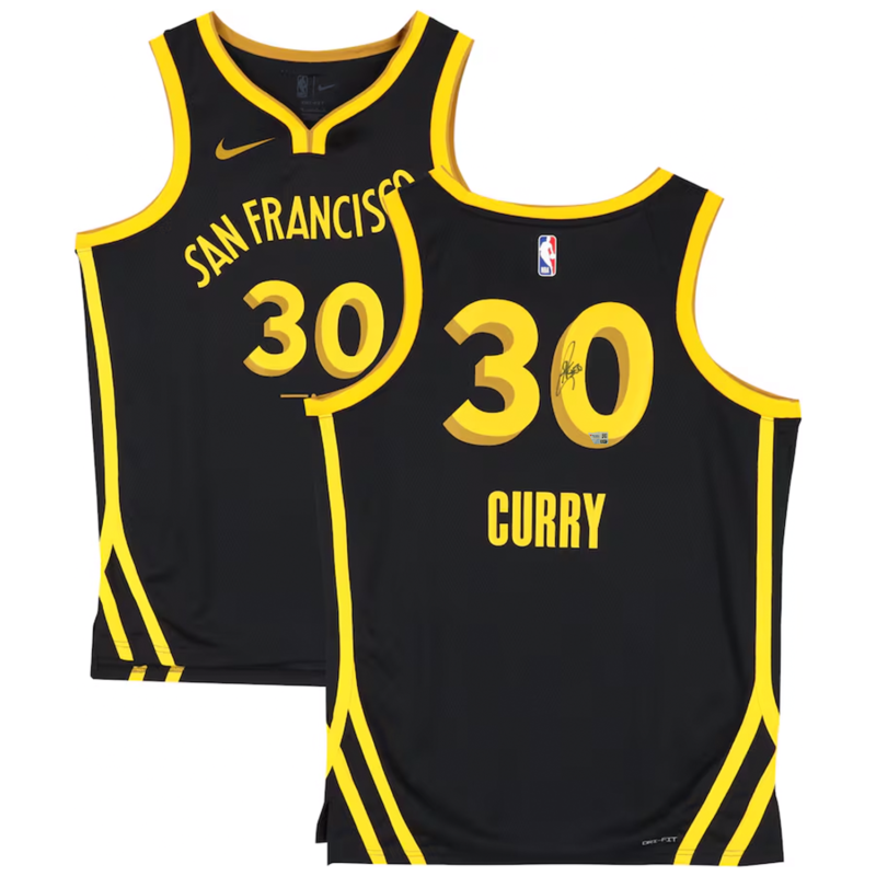 Stephen Curry Autographed Golden State Warriors Nike City Edition Swingman Jersey Fanatics
