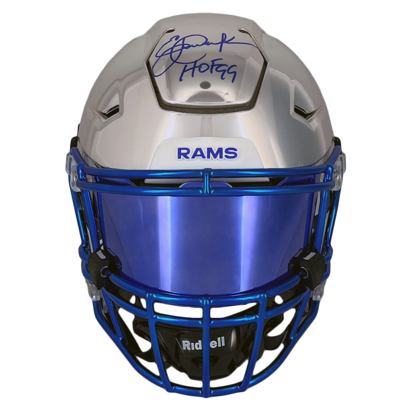 Eric Dickerson Autographed "HOF 99" Rams Ghosted Chrome SpeedFlex Helmet Beckett