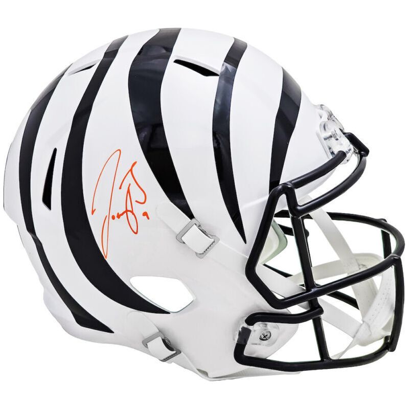 Joe Burrow Autographed Bengals White Alternate Full Size Speed Helmet Fanatics
