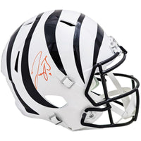 Joe Burrow Autographed Bengals White Alternate Full Size Speed Helmet Fanatics