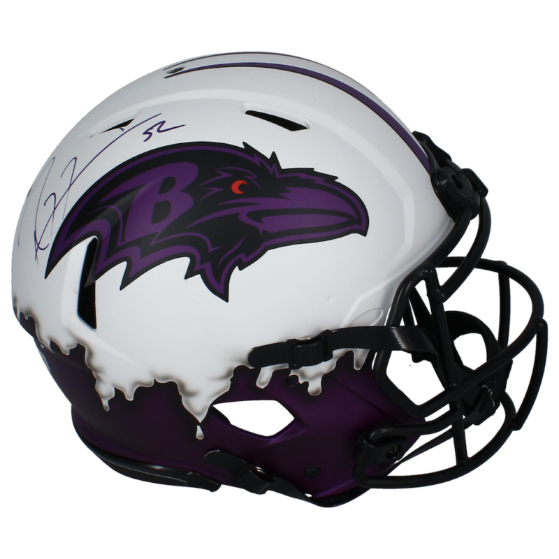 Ray Lewis Autographed 'Drip' Baltimore Ravens Lunar Authentic Helmet Beckett