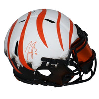 Joe Burrow Autographed Bengals Custom Drip Authentic Helmet w/ Visor Fanatics