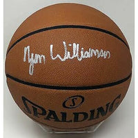 ZION WILLIAMSON Autographed New Orleans Pelicans Authentic Spalding Basketball FANATICS