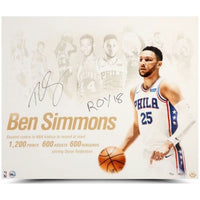 BEN SIMMONS Autographed ROY 18 76ers "NBA Royalty" 20 x 24 Photograph UDA LE 225