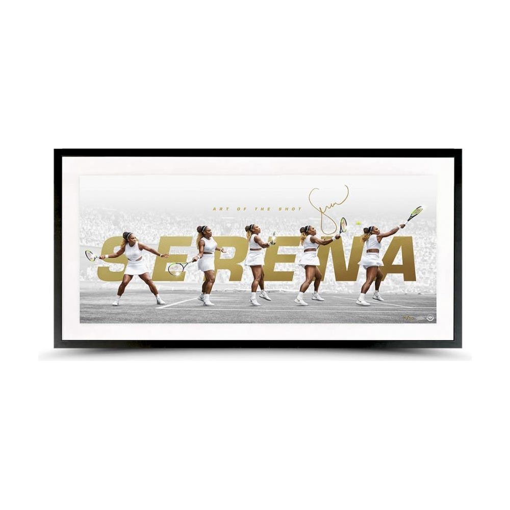 SERENA WILLIAMS Autographed Framed “Art of the Shot” 36x15 Photo UDA