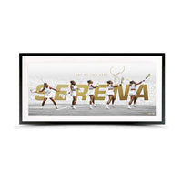 SERENA WILLIAMS Autographed Framed “Art of the Shot” 36x15 Photo UDA