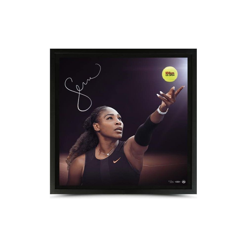 SERENA WILLIAMS Autographed “Breaking Through Serve Notice” Framed Display UDA