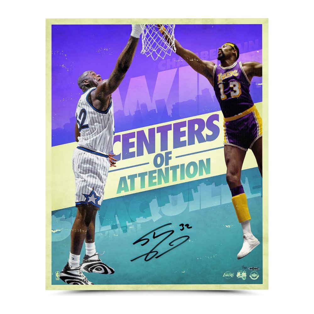 SHAQUILLE O’NEAL Signed Centers of Attention Photo LE of 50 UDA.