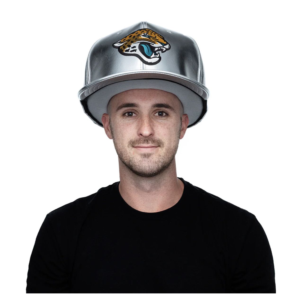 OVERSIZED SUPER FAN HAT in Silver Chrome Jacksonville Jaguars (Fun Gift idea!)