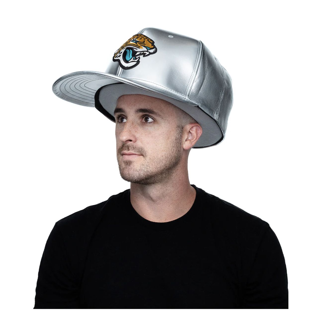 OVERSIZED SUPER FAN HAT in Silver Chrome Jacksonville Jaguars (Fun Gift idea!)
