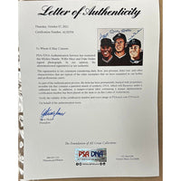 Mickey Mantle, Willie Mays & Duke Snyder Auto Baseball / Photo Display PSA/DNA