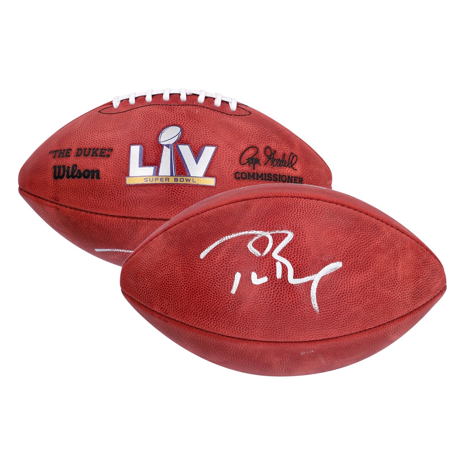 TOM BRADY Tampa Bay Buccaneers Autographed Super Bowl LV Pro Football FANATICS