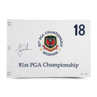 TIGER WOODS Autographed 1999 PGA Championship Pin Flag UDA