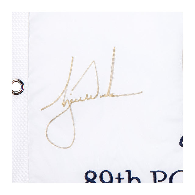 TIGER WOODS Autographed 2007 PGA Pin Flag UDA LE 500