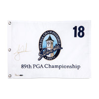 TIGER WOODS Autographed 2007 PGA Pin Flag UDA LE 500