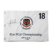 TIGER WOODS Autographed & Embroidered “World #1 8/99-9/04” 1999 PGA Championship Pin Flag UDA LE 500
