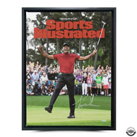 TIGER WOODS Autographed Sports Illustrated Cover Framed Canvas Print 2019 Masters 15x20 Photo UDA