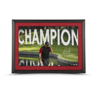 TIGER WOODS Autographed Framed “The Tie” 24x16 Framed Photo UDA