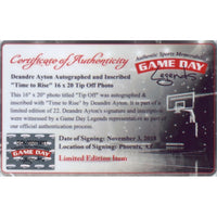 DEANDRE AYTON Autographed and Inscribed Phoenix Suns “Time To Rise” Tip Off 16" x 20" Photograph - Limited Edition of 22 - GAME DAY LEGENDS & STEINER