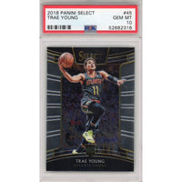 TRAE YOUNG Atlanta Hawks 2018 Panini Select RC #45 PSA Gem Mint 10